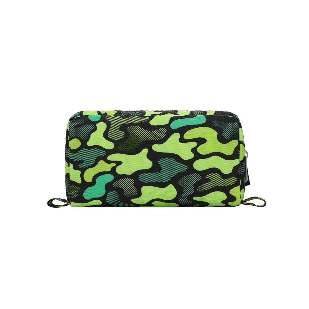 Neon Green Camo Pencil Case