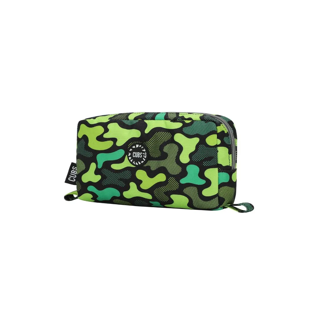 Neon Green Camo Pencil Case