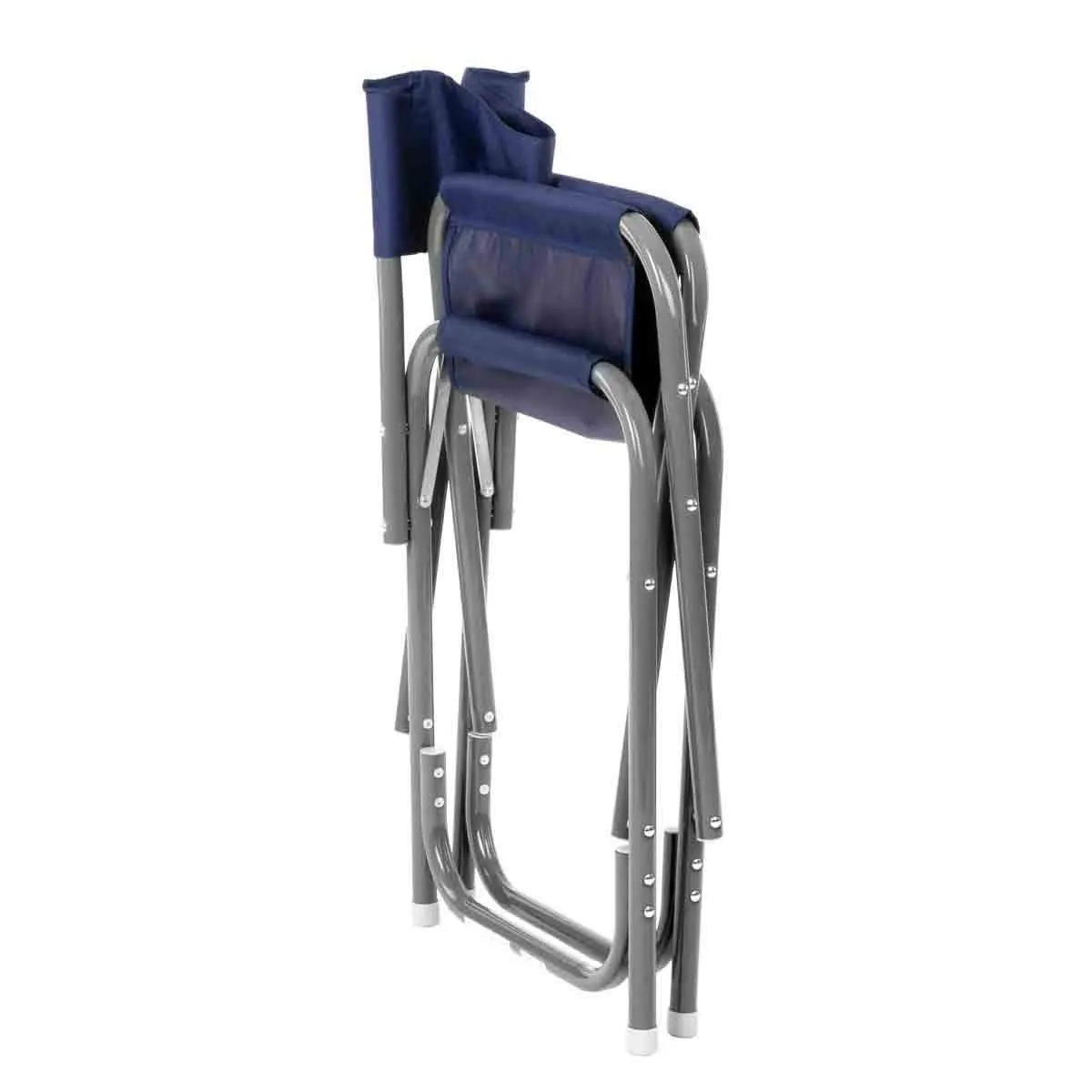 Nisus Blue Folding Aluminum Director's Chair for Camping