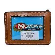 Nocona Men's Tan Sunflower Bifold Leather Money Clip Wallet