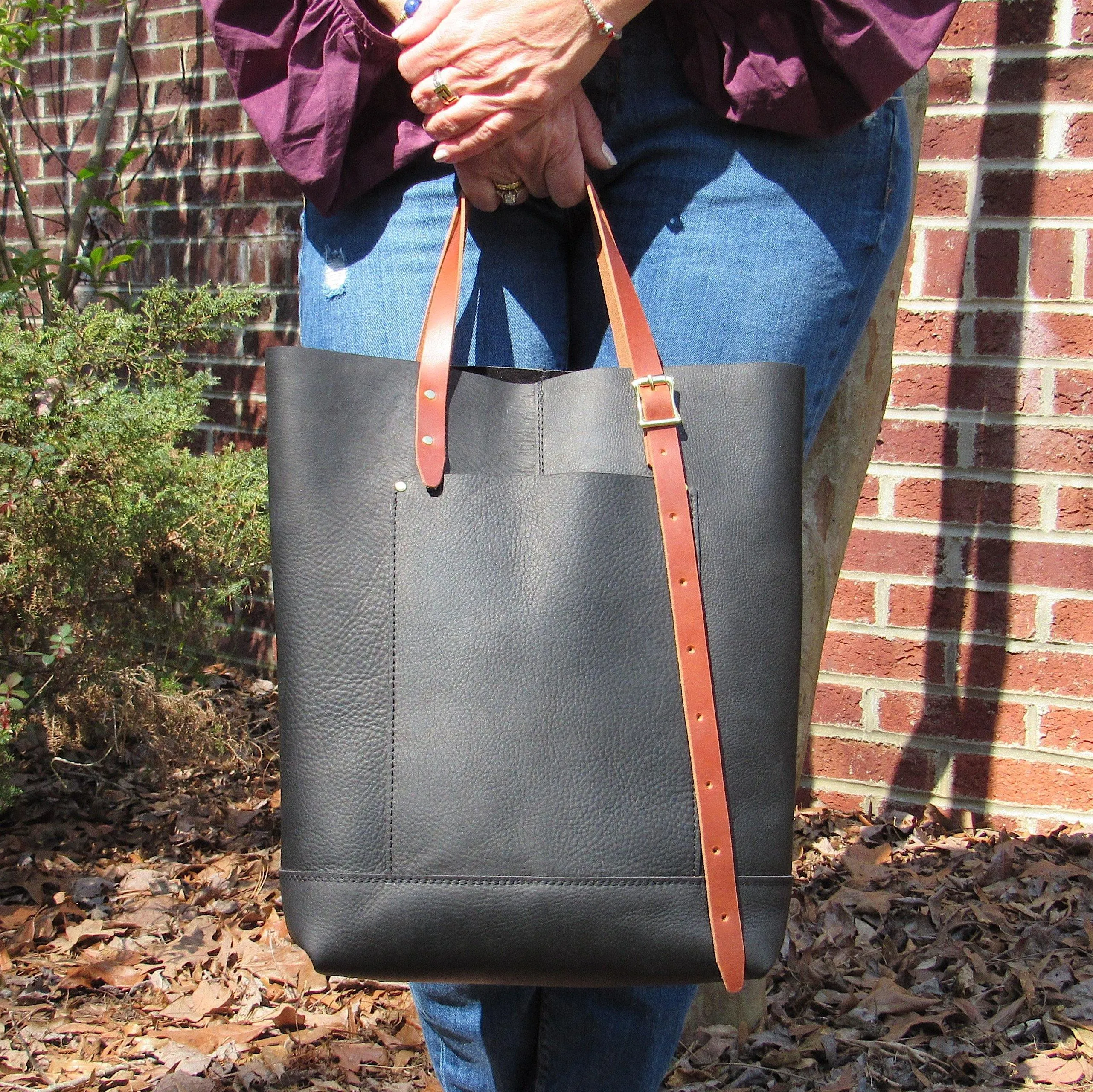 Oak City Leather Tote Bag