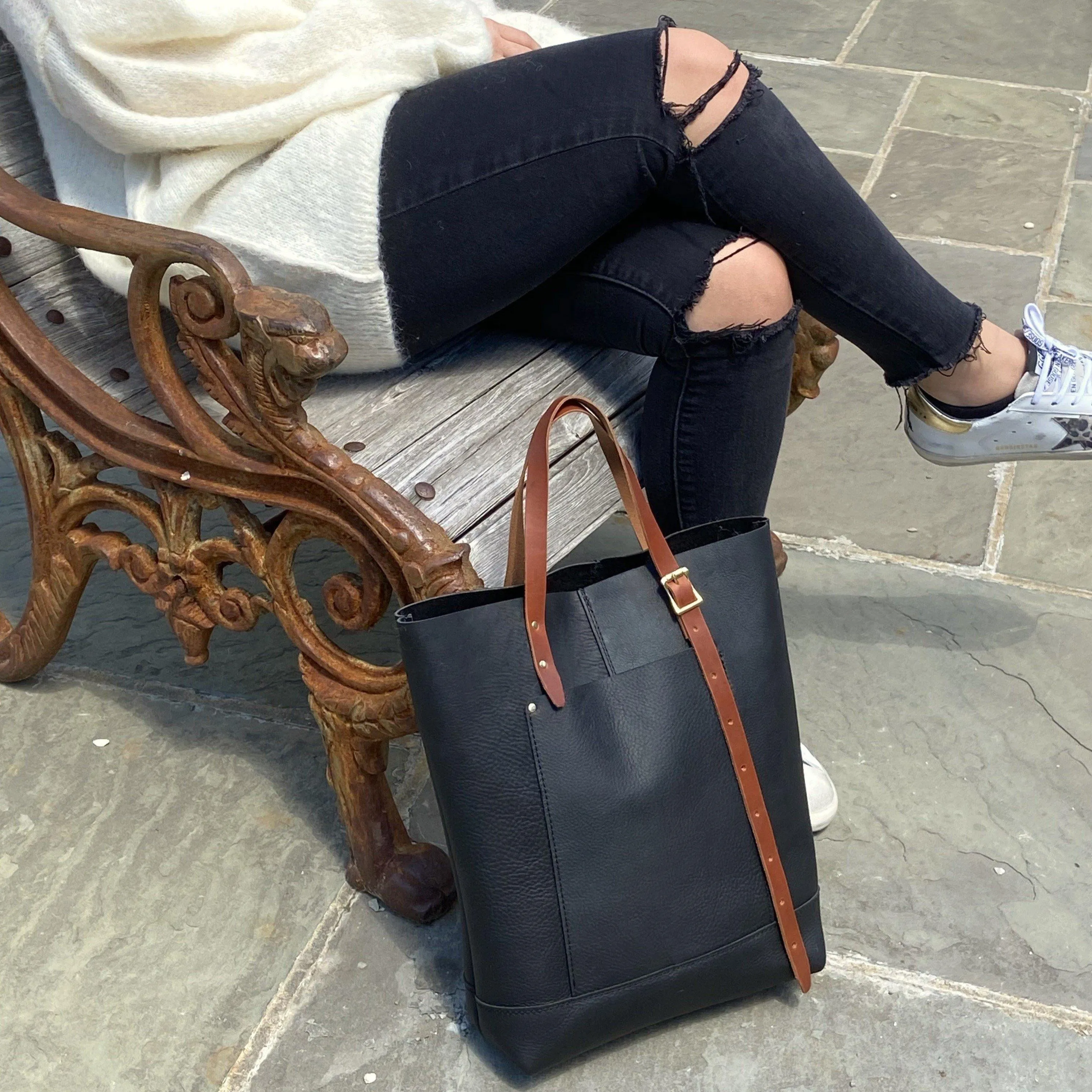 Oak City Leather Tote Bag