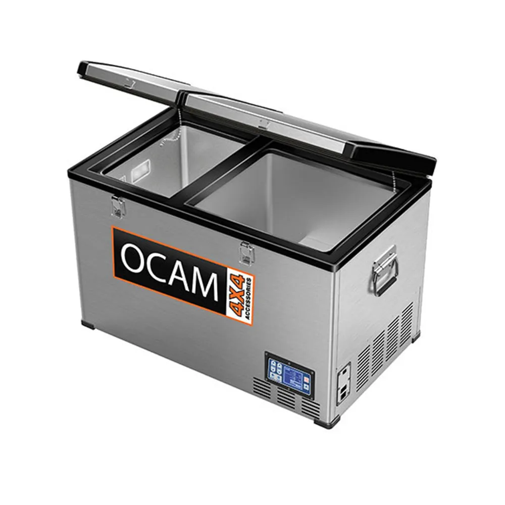 Ocam 100 Litre Portable Camping Dual Zone Fridge & Freezer - 3 Year Warranty