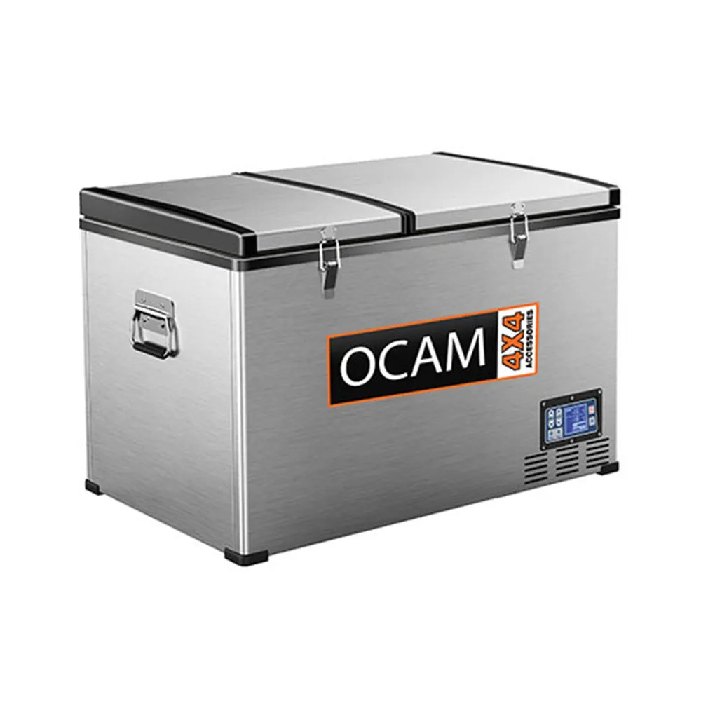 Ocam 100 Litre Portable Camping Dual Zone Fridge & Freezer - 3 Year Warranty