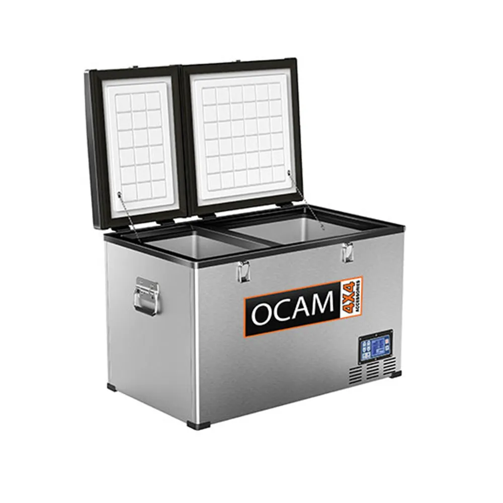 Ocam 100 Litre Portable Camping Dual Zone Fridge & Freezer - 3 Year Warranty