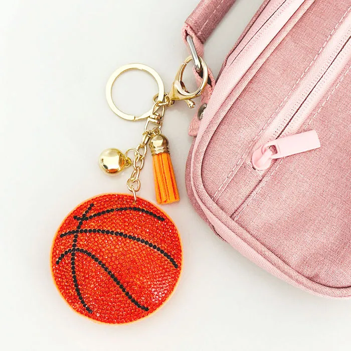 Orange Basketball Keychain Bag Charm