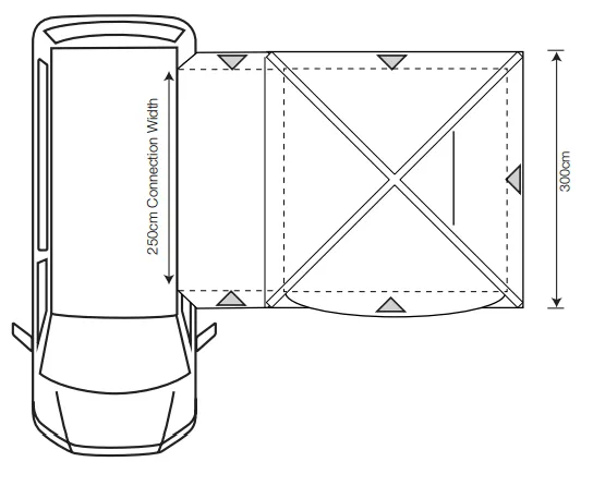 Outdoor Revolution Cayman Air Mid - Inflatable Drive Away Awning