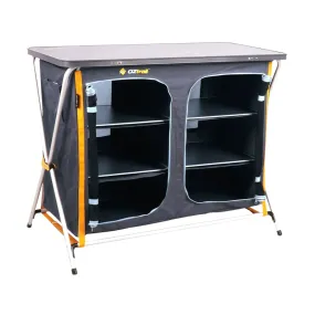 Oztrail Folding 3 Shelf Double Deluxe Cupboard