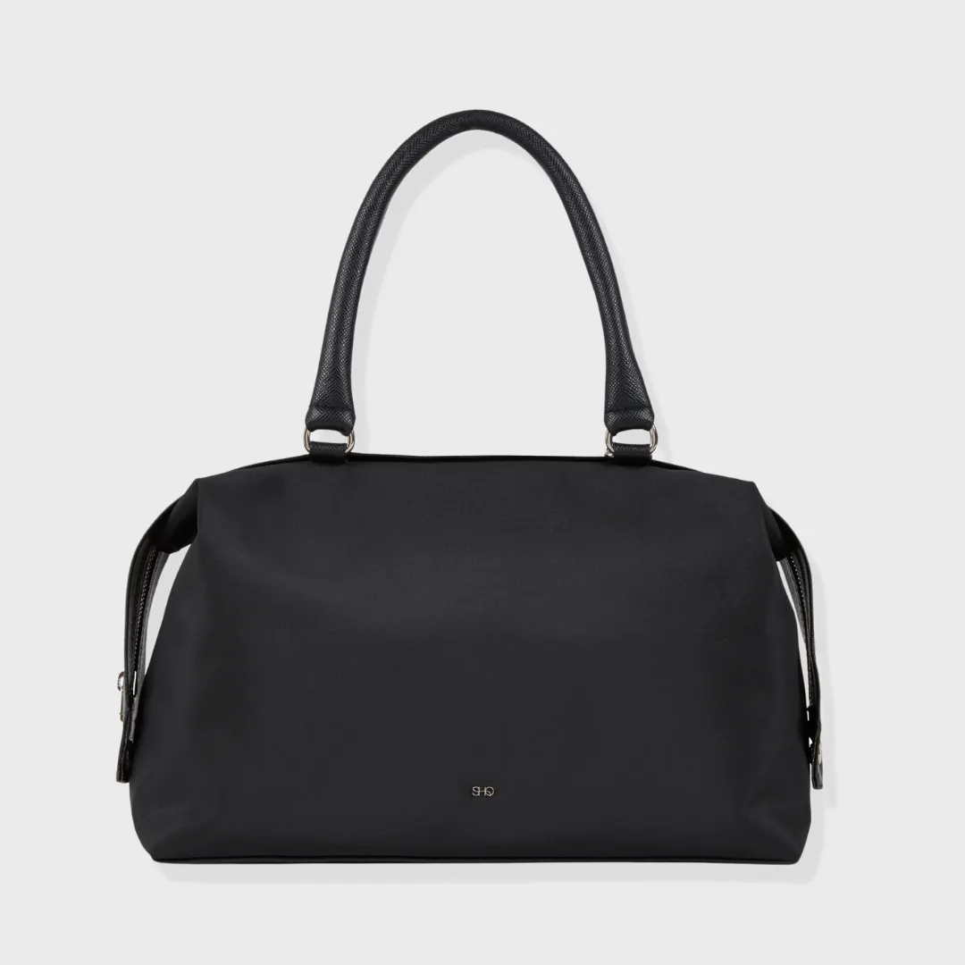 PARIS NYLON HAND & SLING BAG BLACK