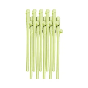 Party Pecker Sipping Straws Glow 10 Pack