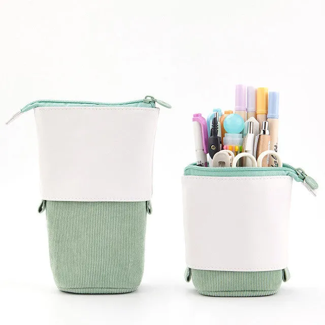 Pastel Corduroy Telescopic Pencil Case