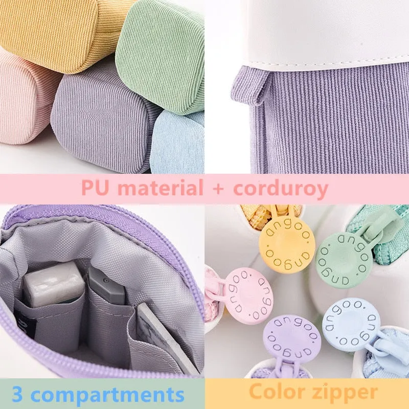 Pastel Corduroy Telescopic Pencil Case