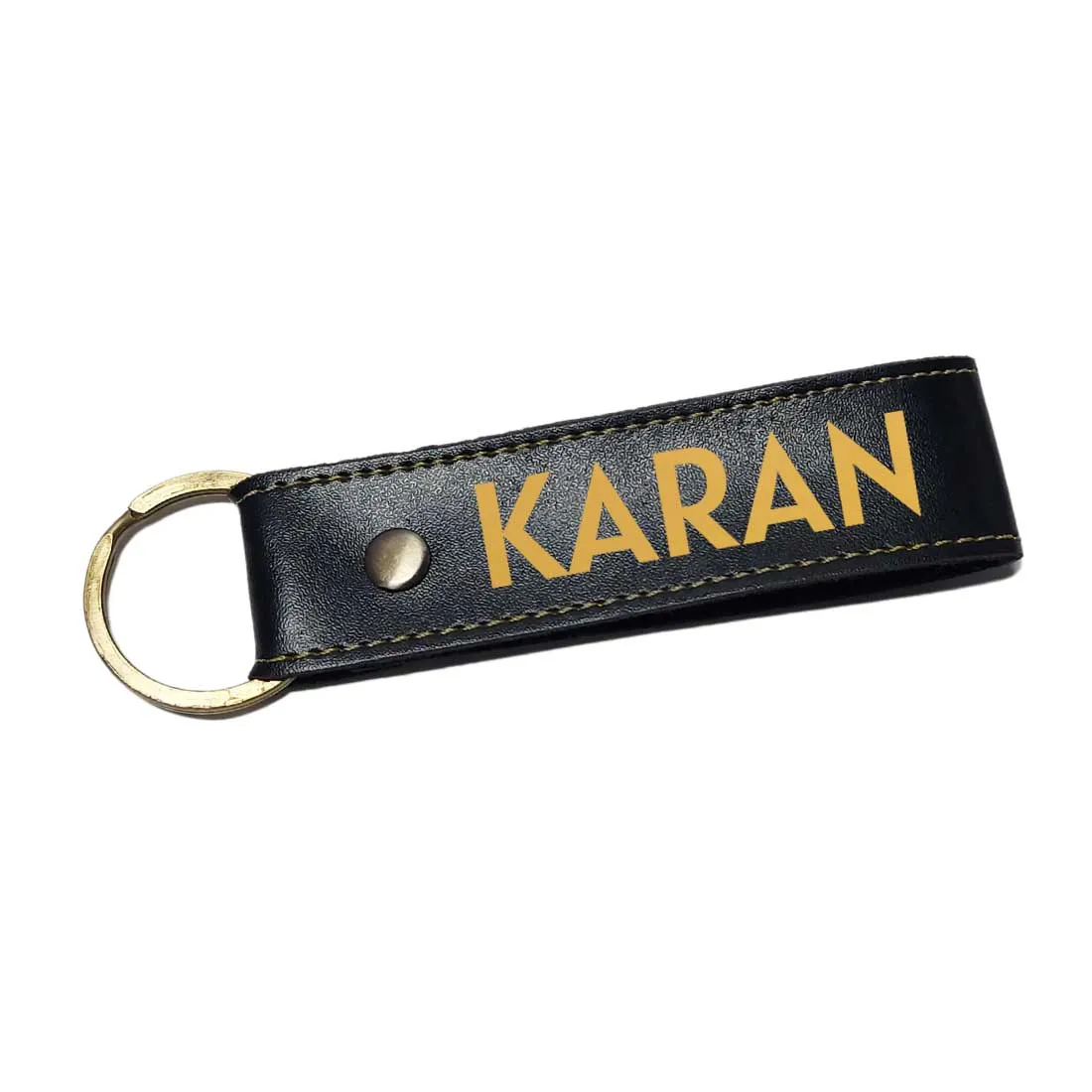 Personalized Keychain PU Leather for Car Bike Home Keys - Add Name