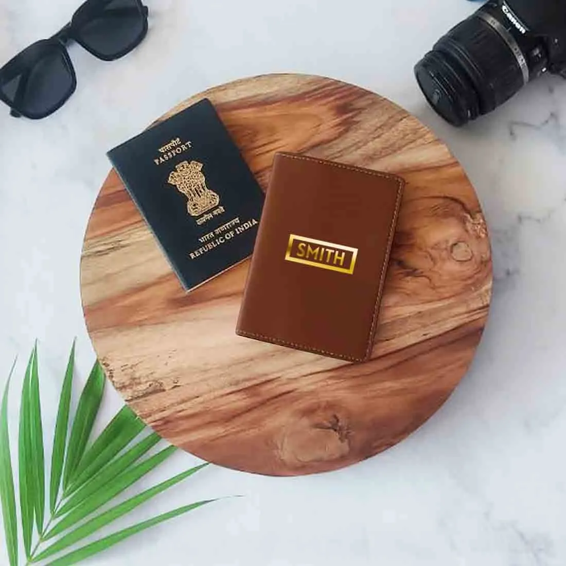 Personalized PU Leather Passport Holder With Name - Add Name