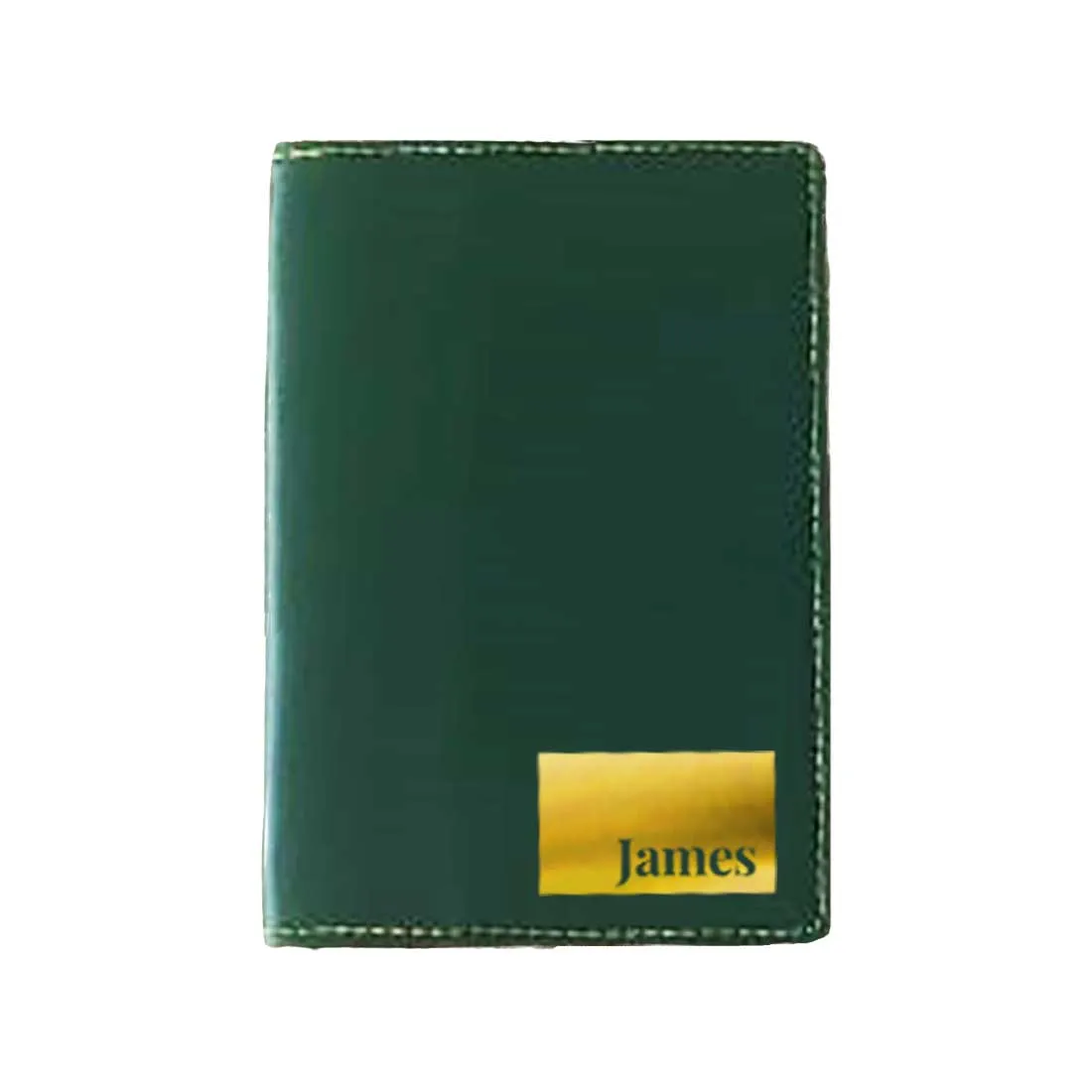 Personalized Pu Leather Travel Wallet Passport Cover - Name Box