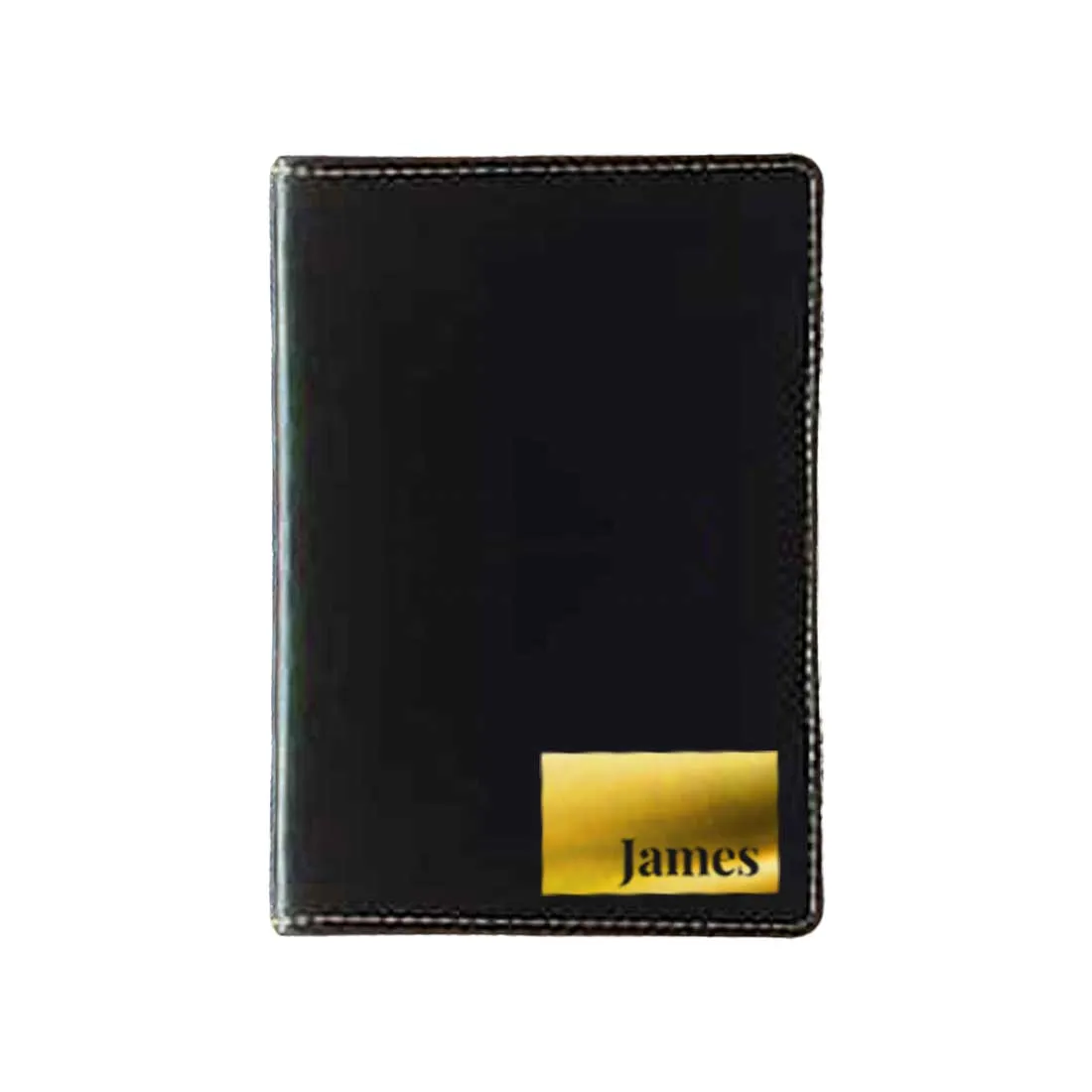 Personalized Pu Leather Travel Wallet Passport Cover - Name Box