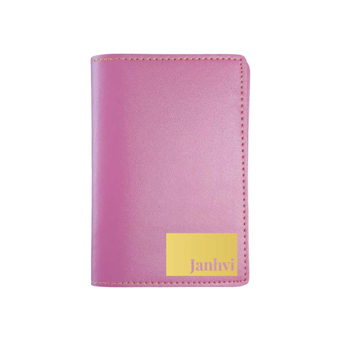 Personalized Pu Leather Travel Wallet Passport Cover - Name Box