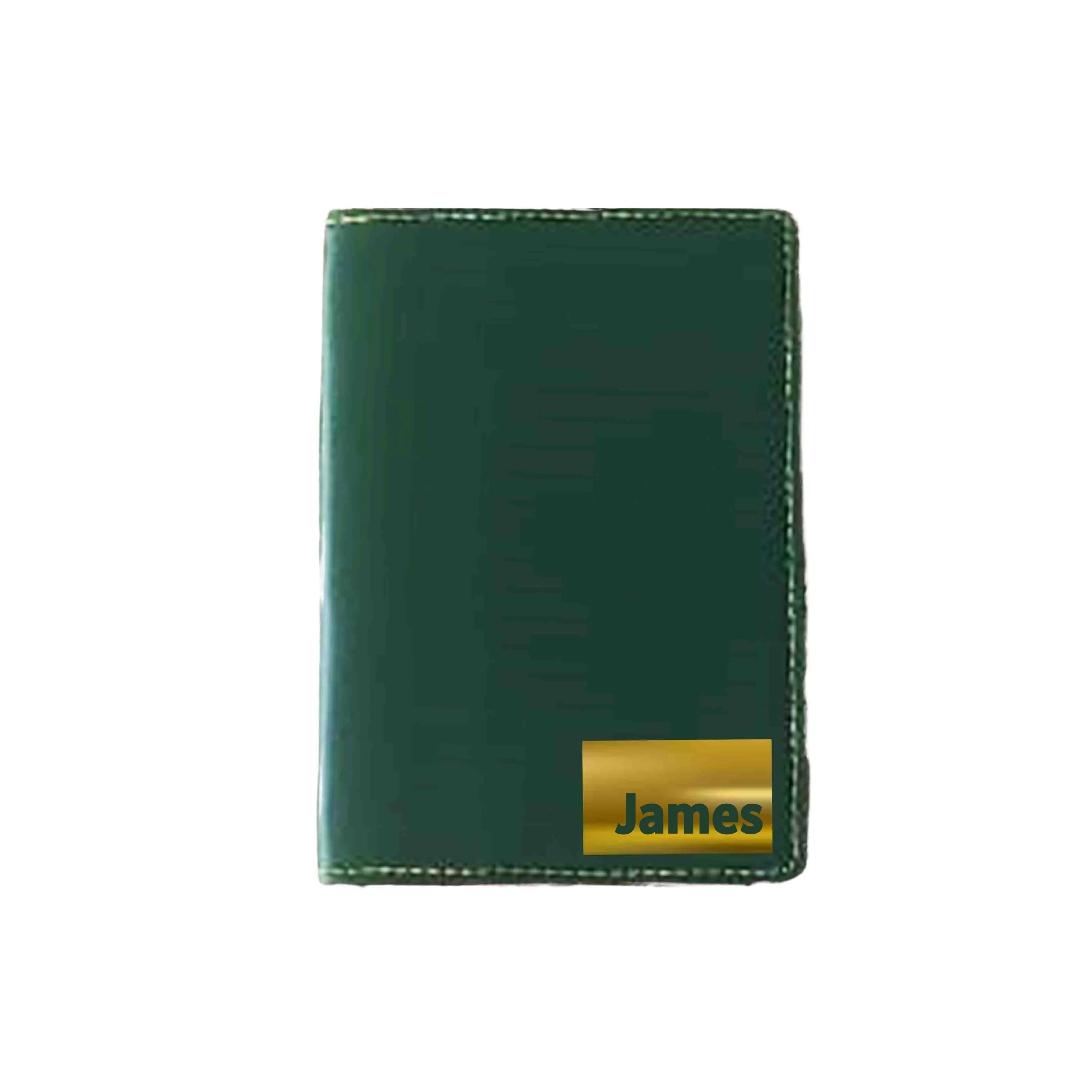 Personalized Pu Leather Travel Wallet Passport Cover - Name Box