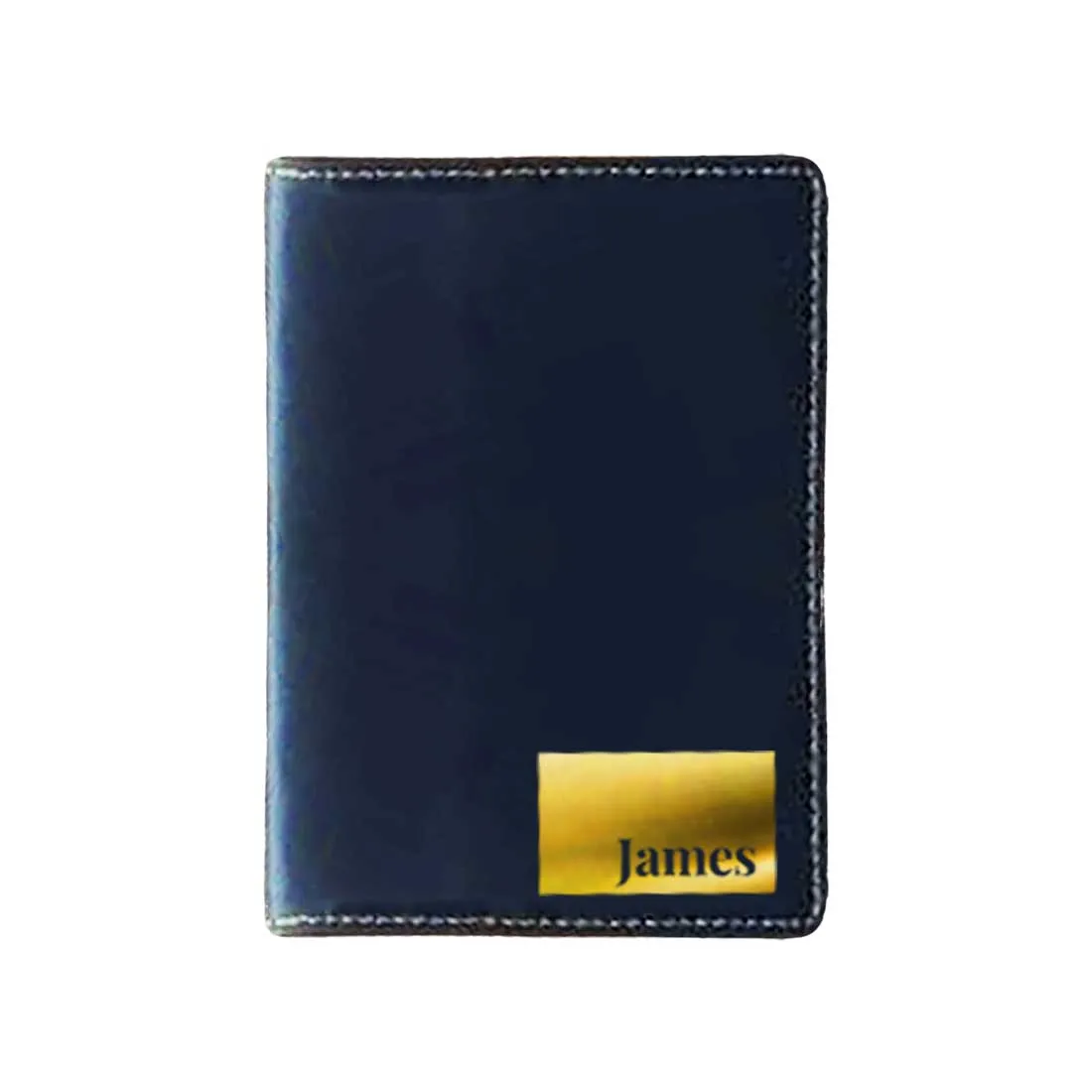 Personalized Pu Leather Travel Wallet Passport Cover - Name Box