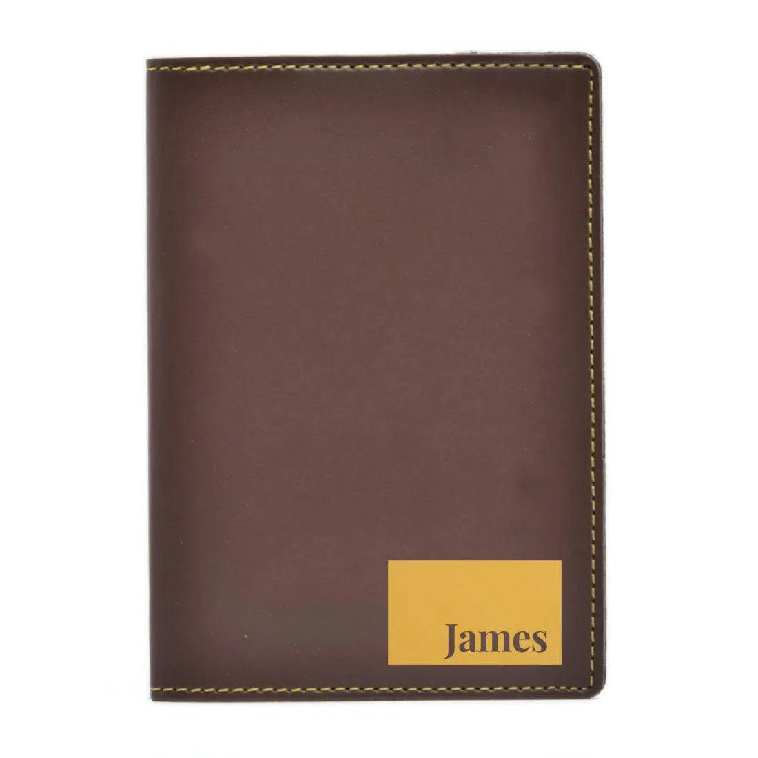 Personalized Pu Leather Travel Wallet Passport Cover - Name Box