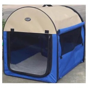 Petcomer Dog Tent with Cushion - Blue / Beige L (L70cm x W51cm x H58.5cm)