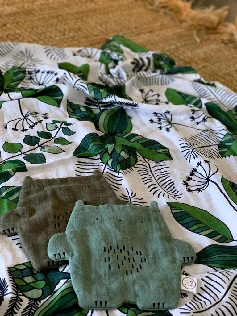 Pop Ya Tot - Muslin Swaddle - Green is Life