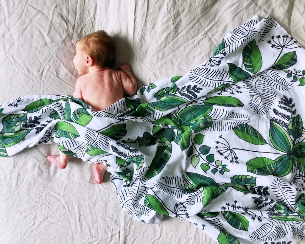 Pop Ya Tot - Muslin Swaddle - Green is Life