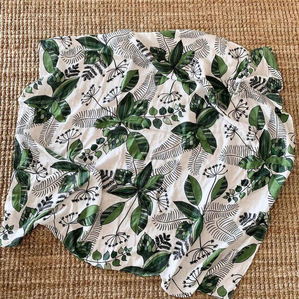 Pop Ya Tot - Muslin Swaddle - Green is Life