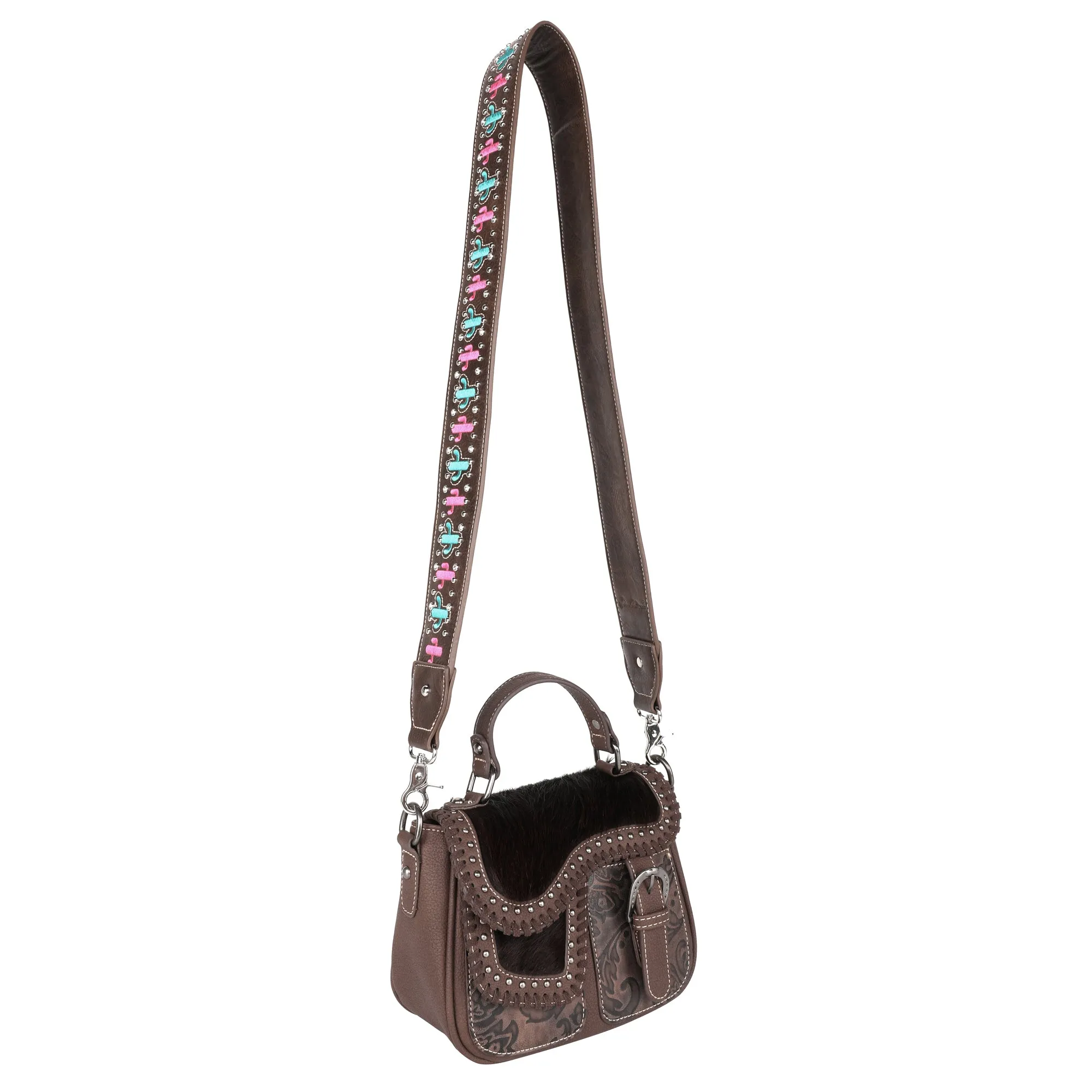 PST-1011  Montana West Western Guitar Style "HOWDY" Crossbody Strap