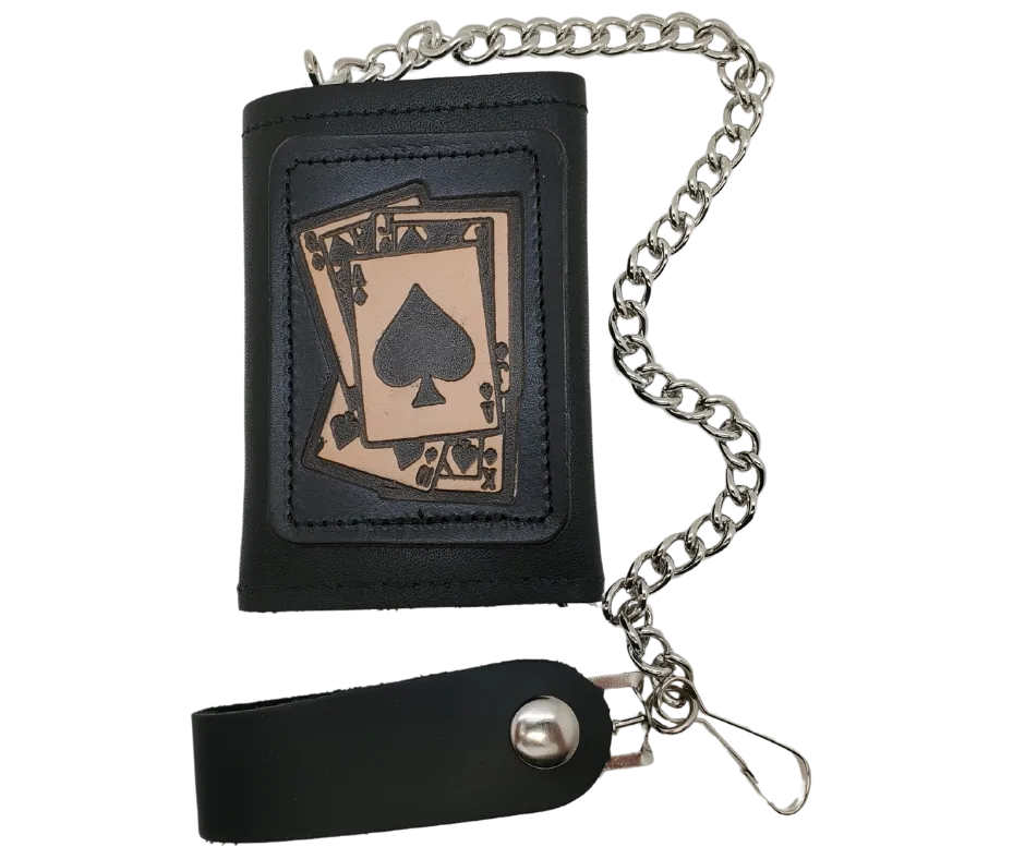 "Spade" Tri-Fold Chain Wallet