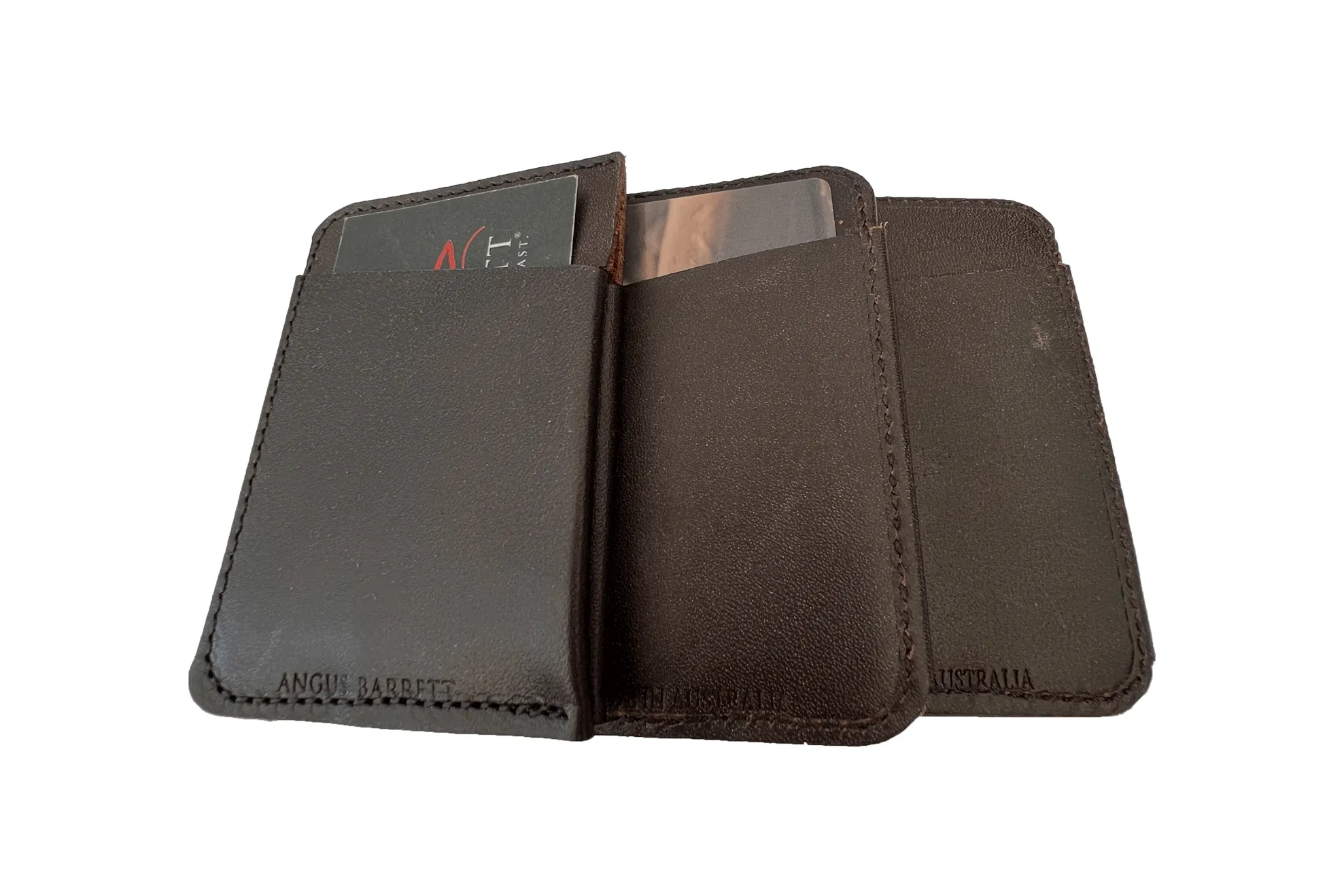 "The Slip" Bovine Leather Card Wallet (Brown)