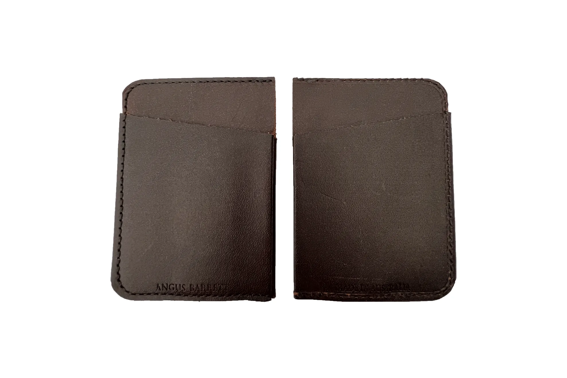 "The Slip" Bovine Leather Card Wallet (Brown)