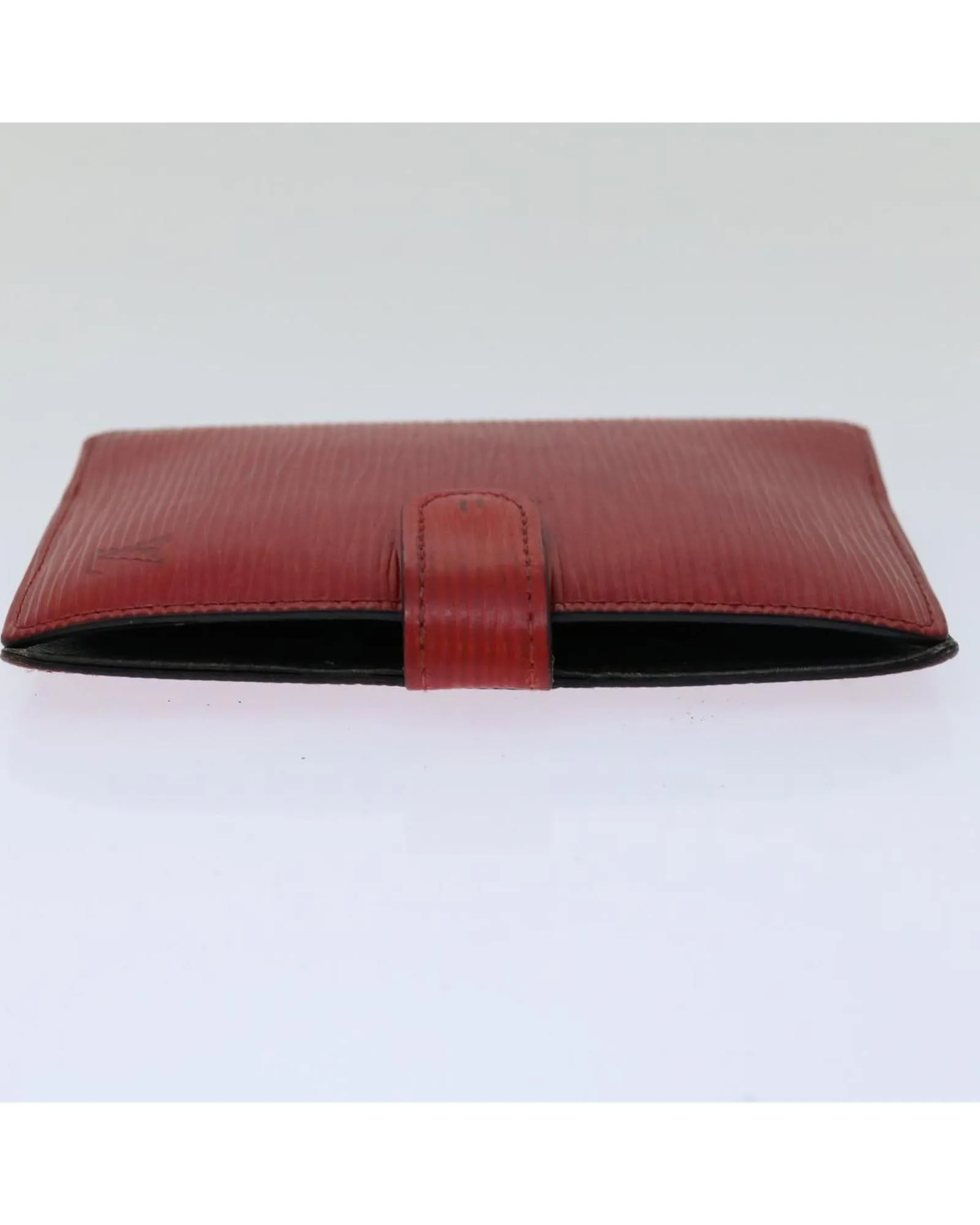 Red Epi Leather Day Planner Cover with Button Clasp