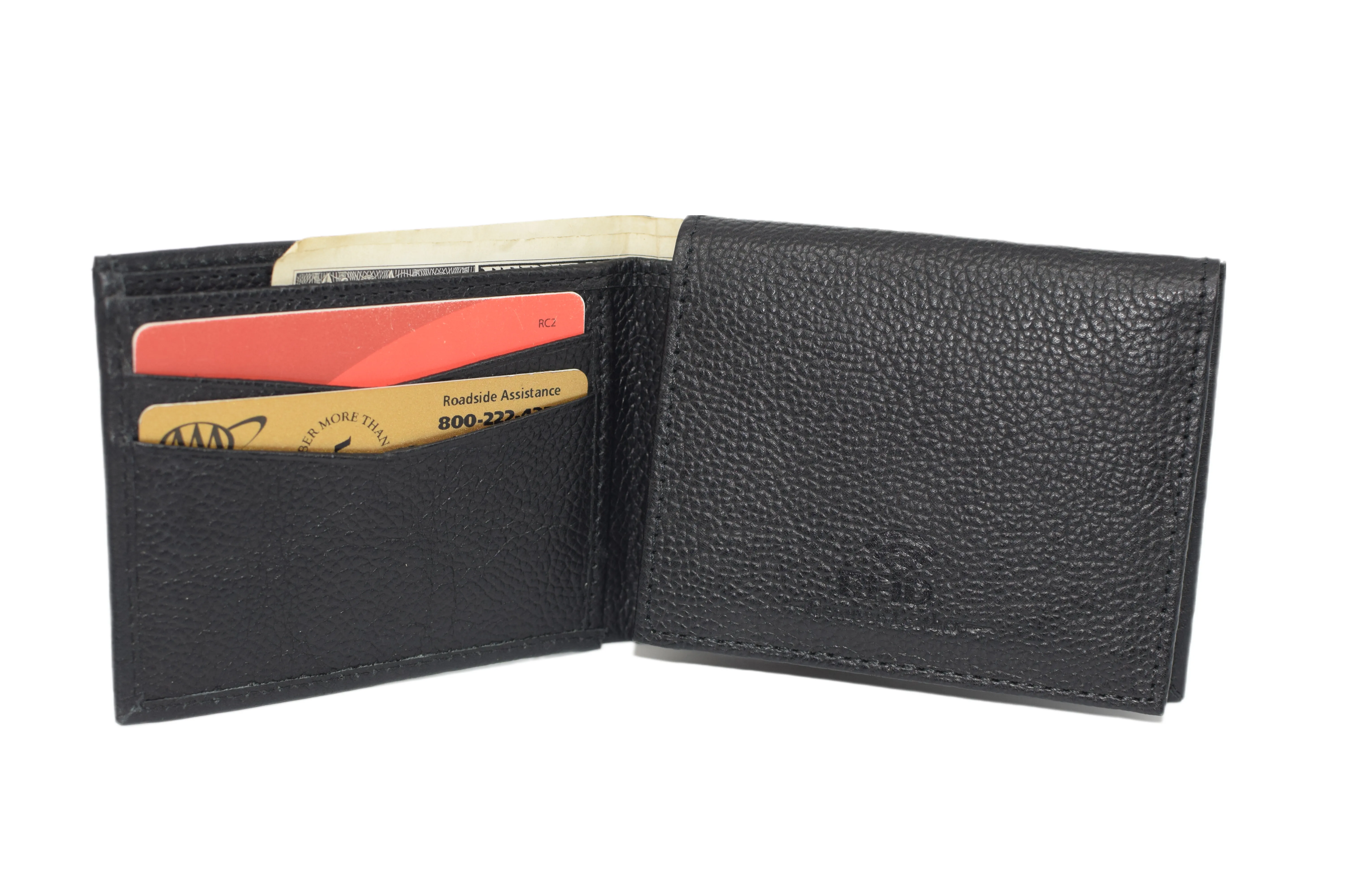 RFID blocking L-Shape Leather Bifold Wallet for Men Closeout_640139BK