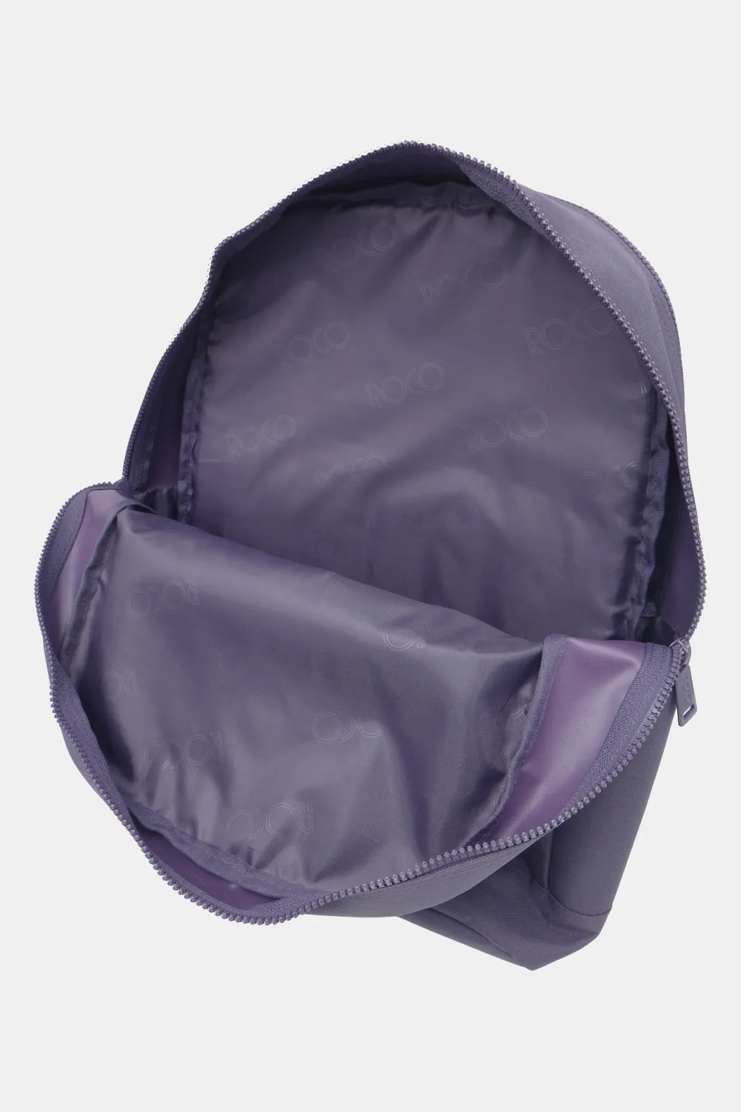 Roco Purple Plain Backpack With Pencil Case And Adjustable Straps (17 Inch)