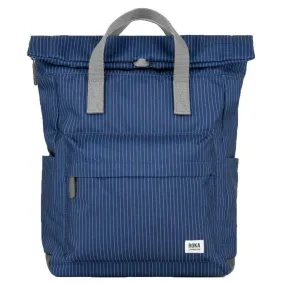 Roka Canfield B Medium Recycled Canvas Backpack - Dark Wash Denim Blue