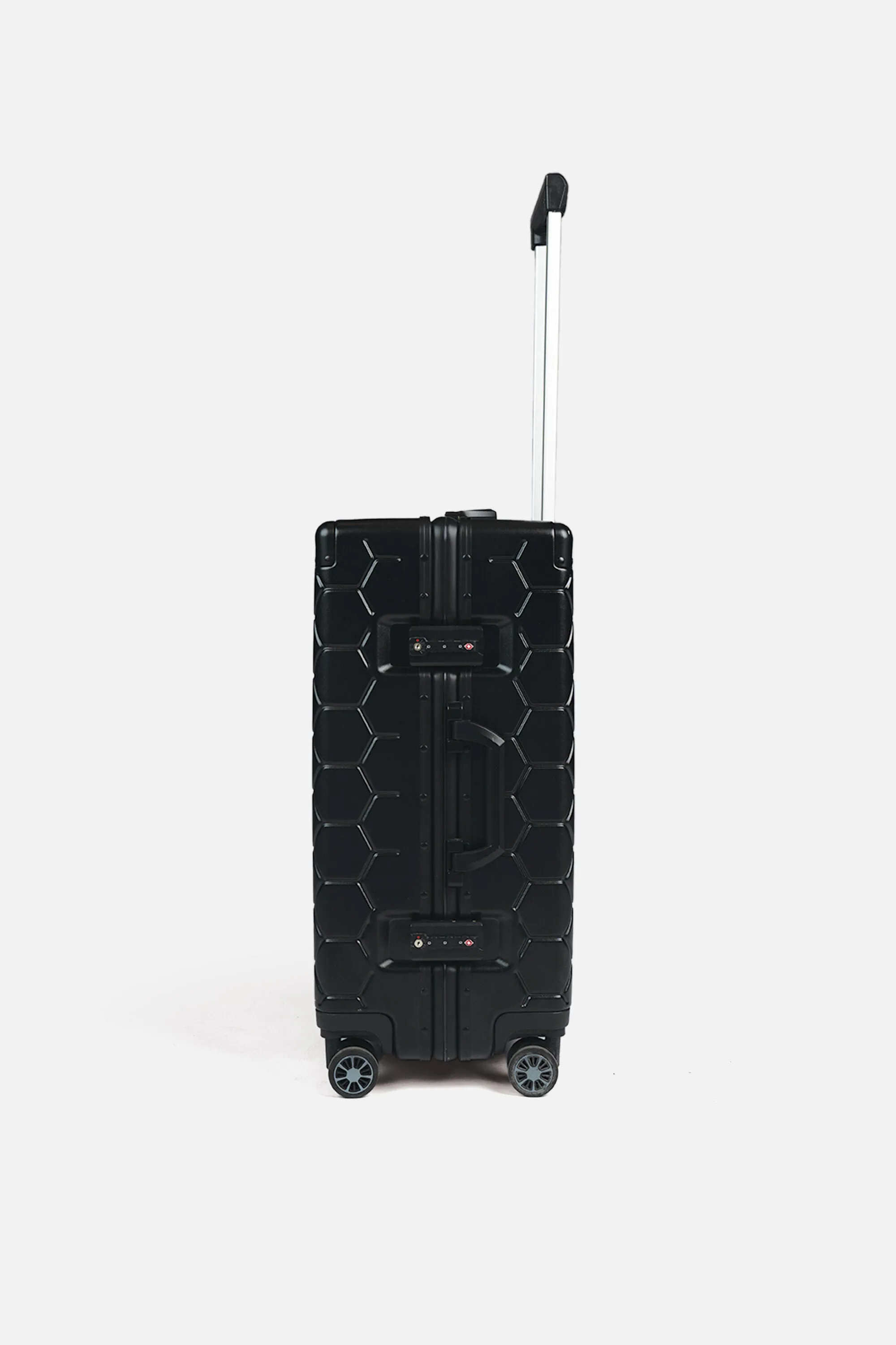 Romeo Embossed Hexagon Suitcase M Jet Black