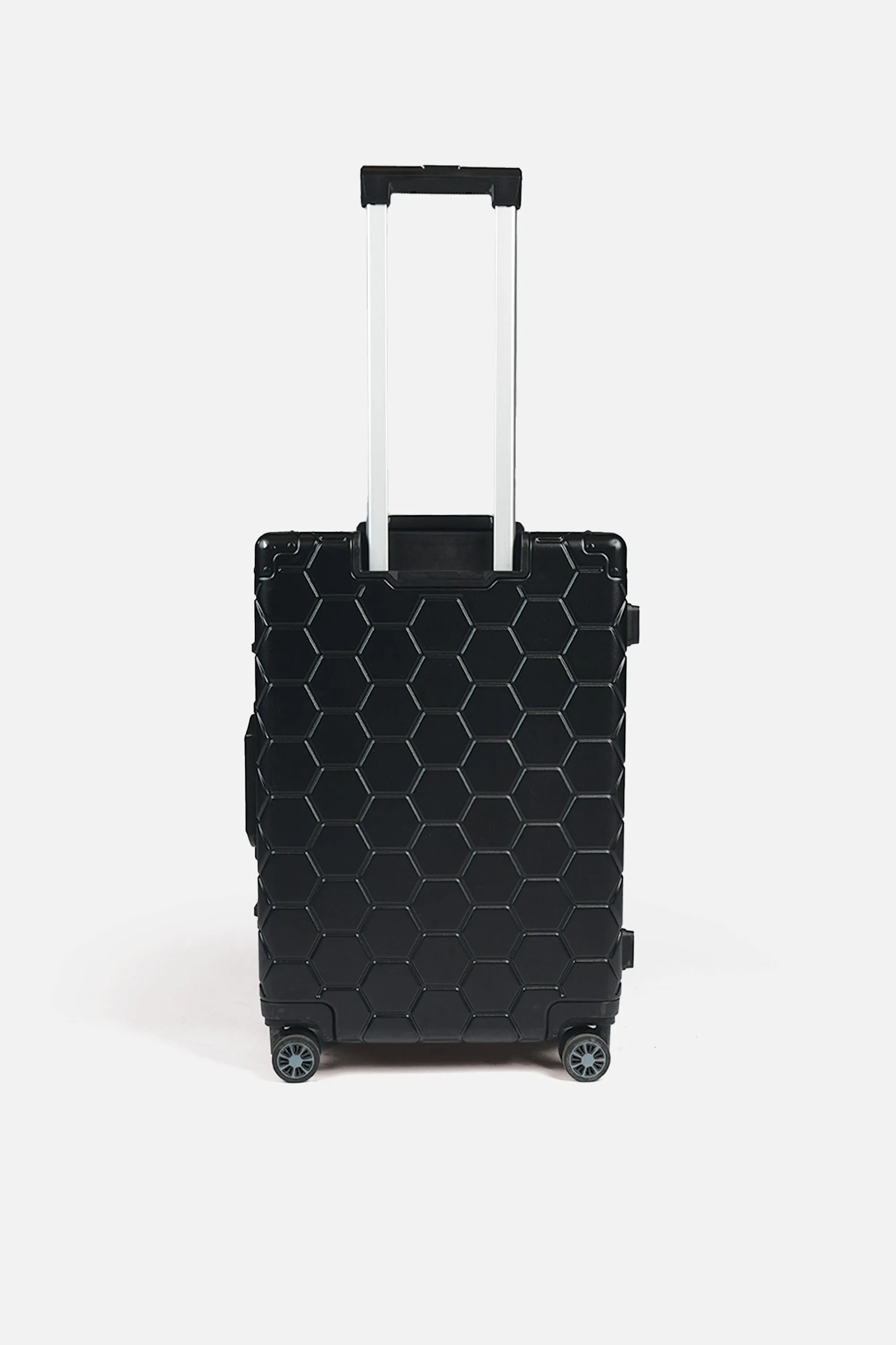 Romeo Embossed Hexagon Suitcase M Jet Black