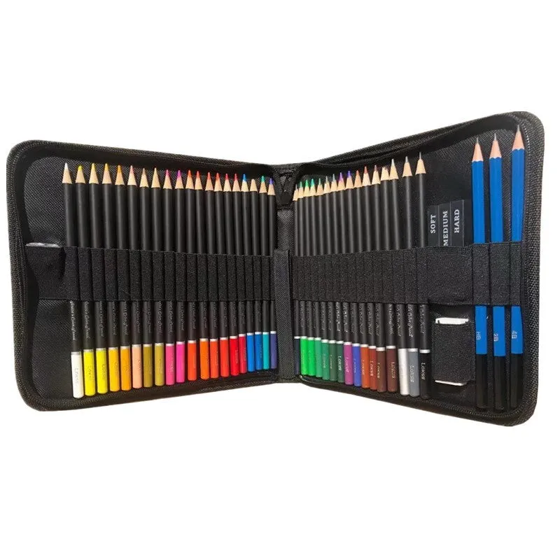 Sketch Brush Set 45 drawing pencils with nylon storage case