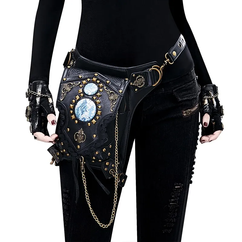 Steampunk  Vintage Retro Rock Gothic Messenger Handbag