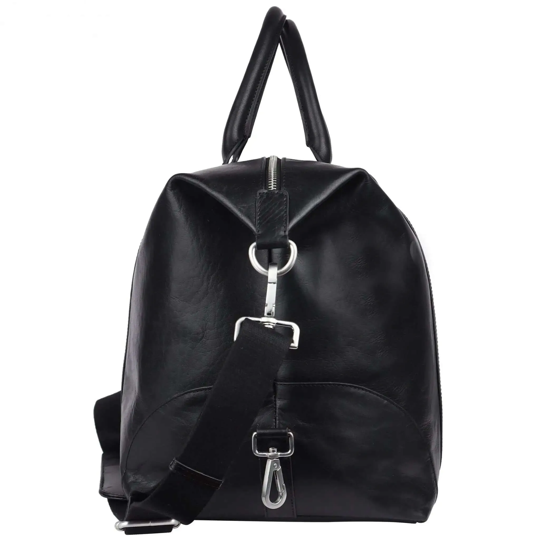 Stylish Black Duffle Bag: 28cm x 44cm x 22cm Dimensions