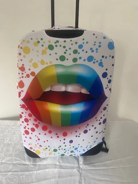 Suitcase Cover Colorful lips