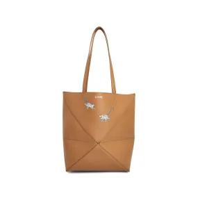 Suna Fujita Lemur Medium Puzzle Fold Tote Bag in Oak