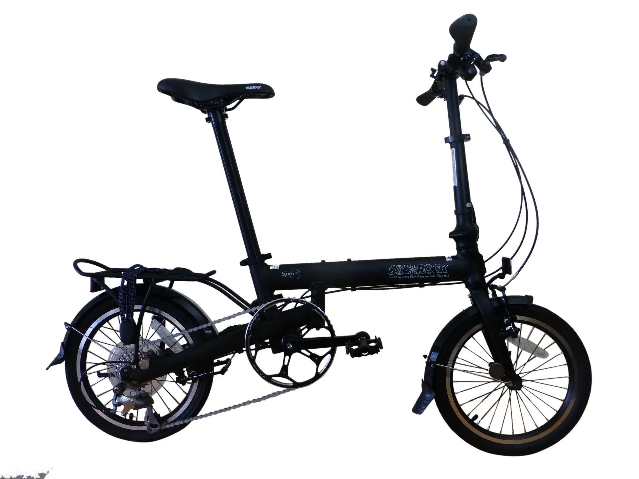 Super Light Spin 3 - SOLOROCK 16" 9 Speed Aluminum Folding Bike