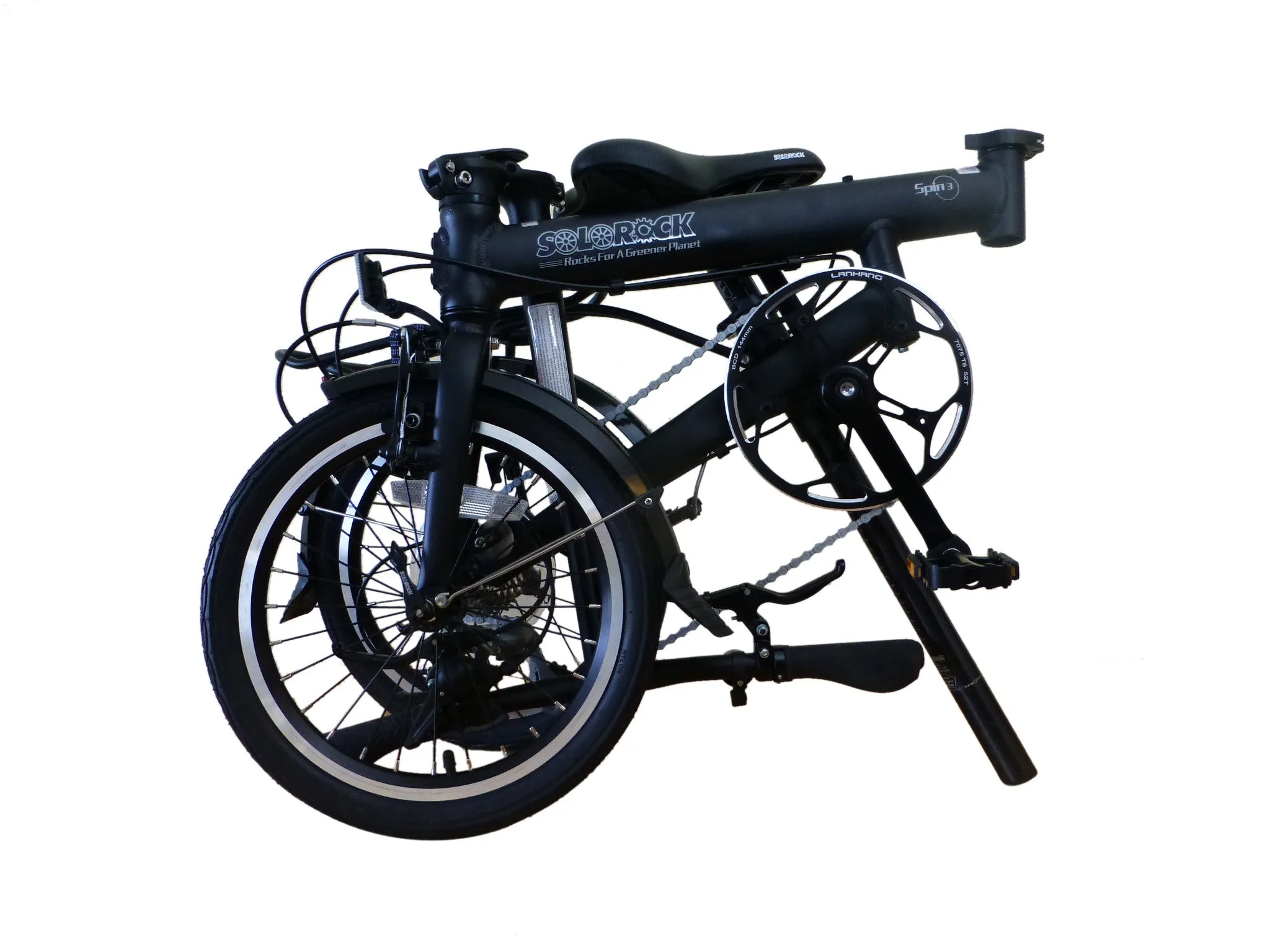 Super Light Spin 3 - SOLOROCK 16" 9 Speed Aluminum Folding Bike