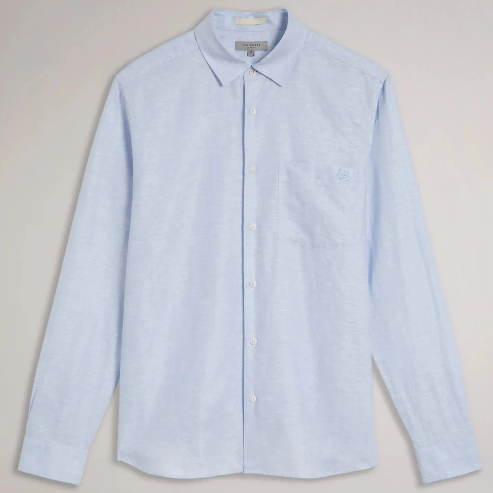 Ted Baker Remark Plain Shirt Light Blue