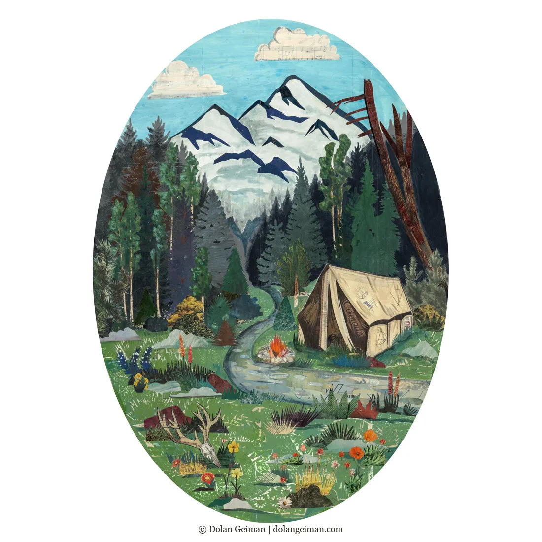 TENT CAMPING limited edition paper print