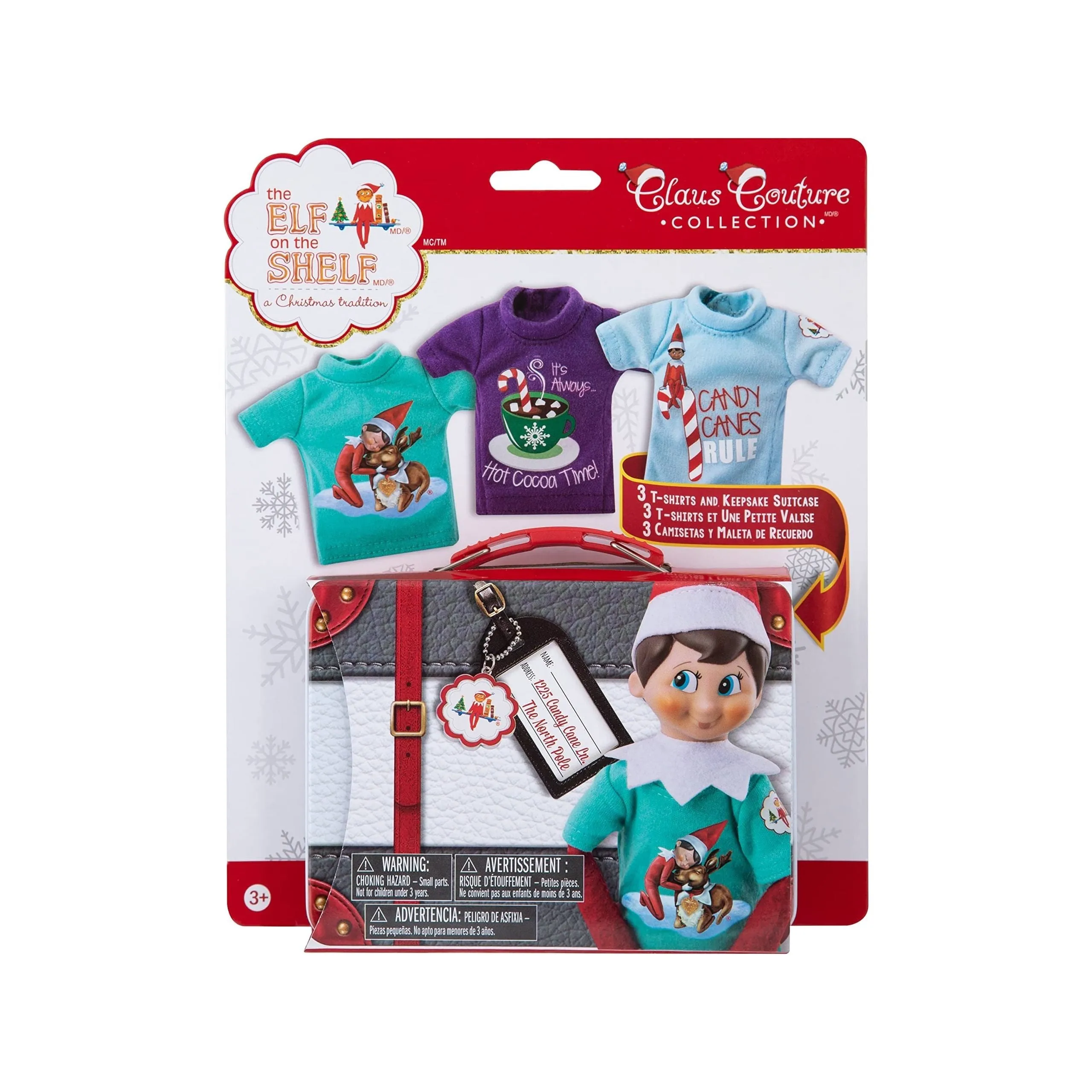 The Elf on the Shelf Claus Couture Collection Sweet Treats Tees and Keepsake Suitcase