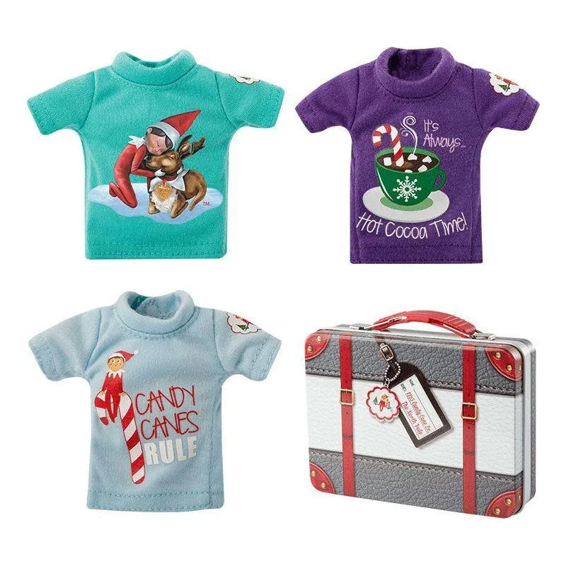 The Elf on the Shelf Claus Couture Collection Sweet Treats Tees and Keepsake Suitcase