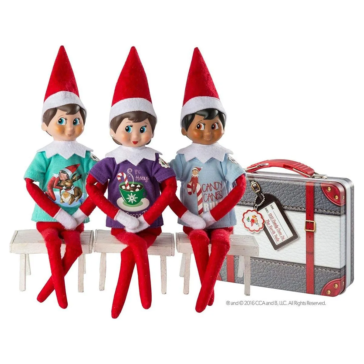 The Elf on the Shelf Claus Couture Collection Sweet Treats Tees and Keepsake Suitcase